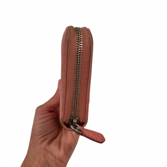 Prada Large Saffiano Leather Zip-Around Wallet | Petal Pink - Picture 6 of 14